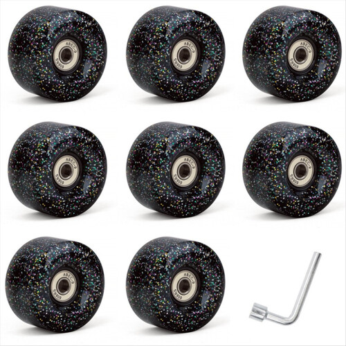 8 Pack 85A Quad Roller Skate Wheels 62 X 33mm with Bearings for Double