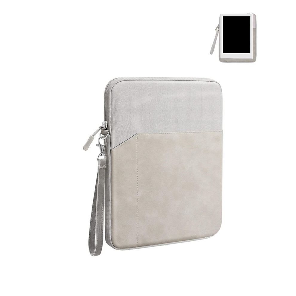 Waterresistant Ebook Reader Sleeve 6 Inch, Shockproof Tablet Protective Case With Pocket, Light Grey 9001264720803