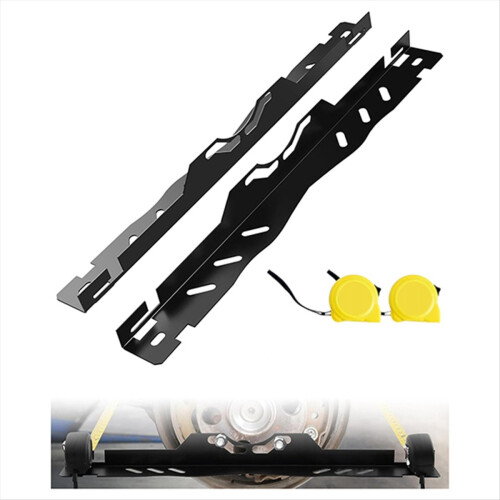 Wheel Alignment Tool Kit 2Pcs, Heavy Duty Toe Plates with Tape Measure 2