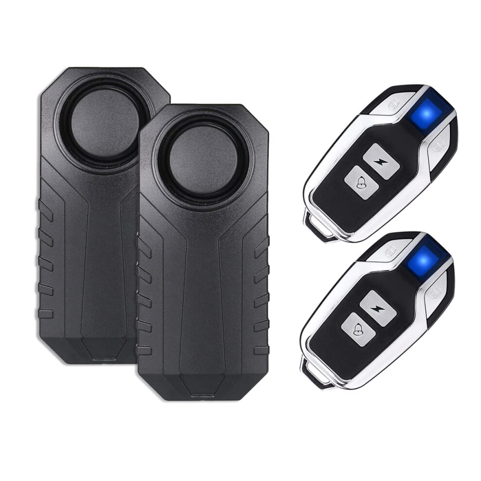 Bike Alarm 2 Pack, 113Db Loud Waterproof Bicycle And Motorcycle Antitheft Alarm With Remote Control 9323874699356