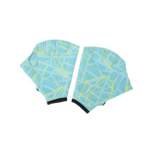 Swimming Training Webbed Gloves with Fashion-Gourd green M