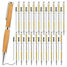 20pcs 7mm Slim Pen Set with Refills Wood Rotary Kit Lathe Turning Supp