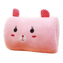 Kids Cartoon Hand Warmer Pillow for Winter Naps and Travel, Light Pink
