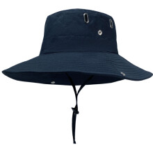Unisex Summer Hat For Hiking Fishing-4 holes of dark blue