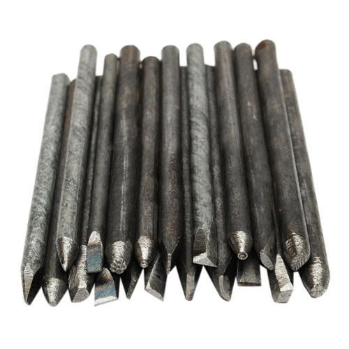 20Pcs Leather Marking Carving Flower Chisel Tools DIY Stamp Punch Work 1