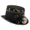 Gothic Geared Hat Coser Studded Gear Steampunk Mechanical-Black 1