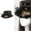 Gothic Geared Hat Coser Studded Gear Steampunk Mechanical-Black 2