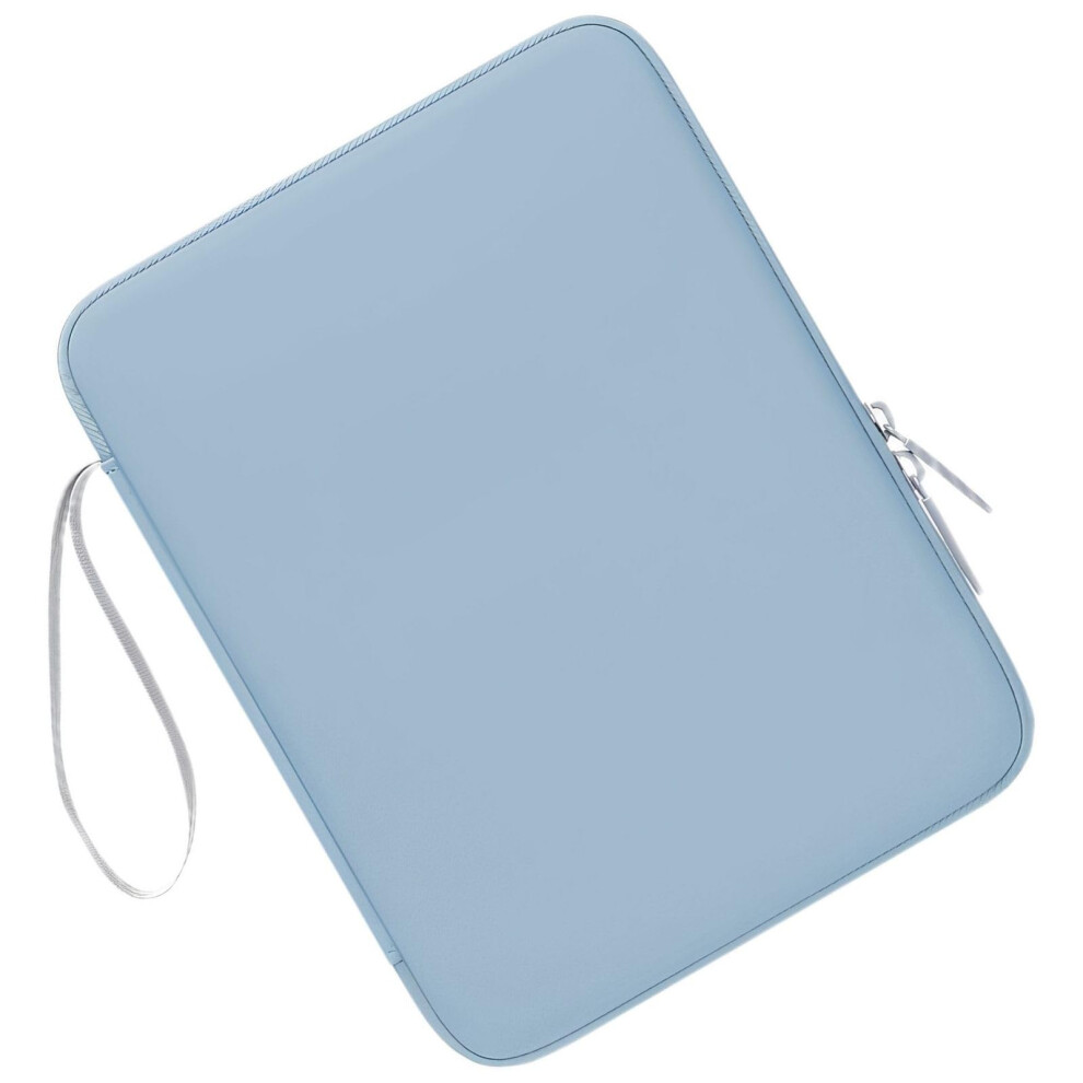 Sleeve For Ipad Waterresistant Pu Leather With Wrist Strap, Slim Tablet Case For Office Travel Blue 9119770524195