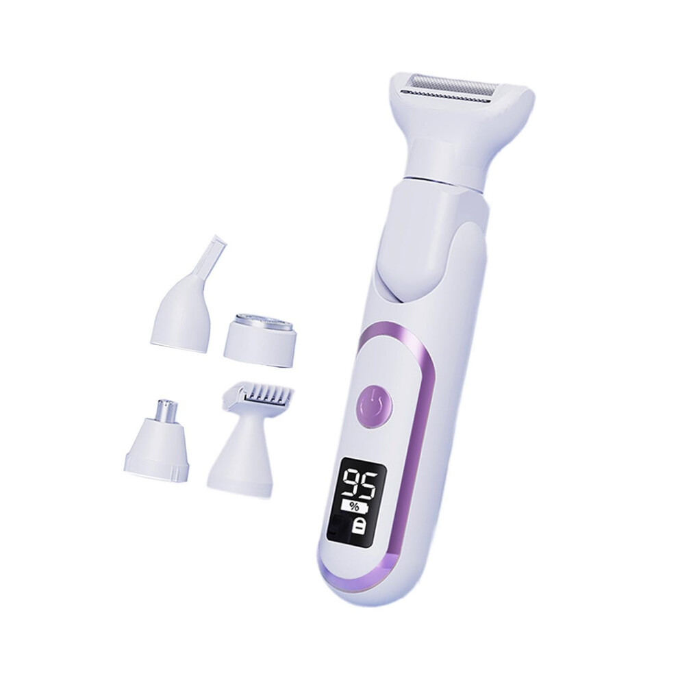 Electric Shaver for Women USB Rechargeable Body and Facial Hair Remover Easy Clean White