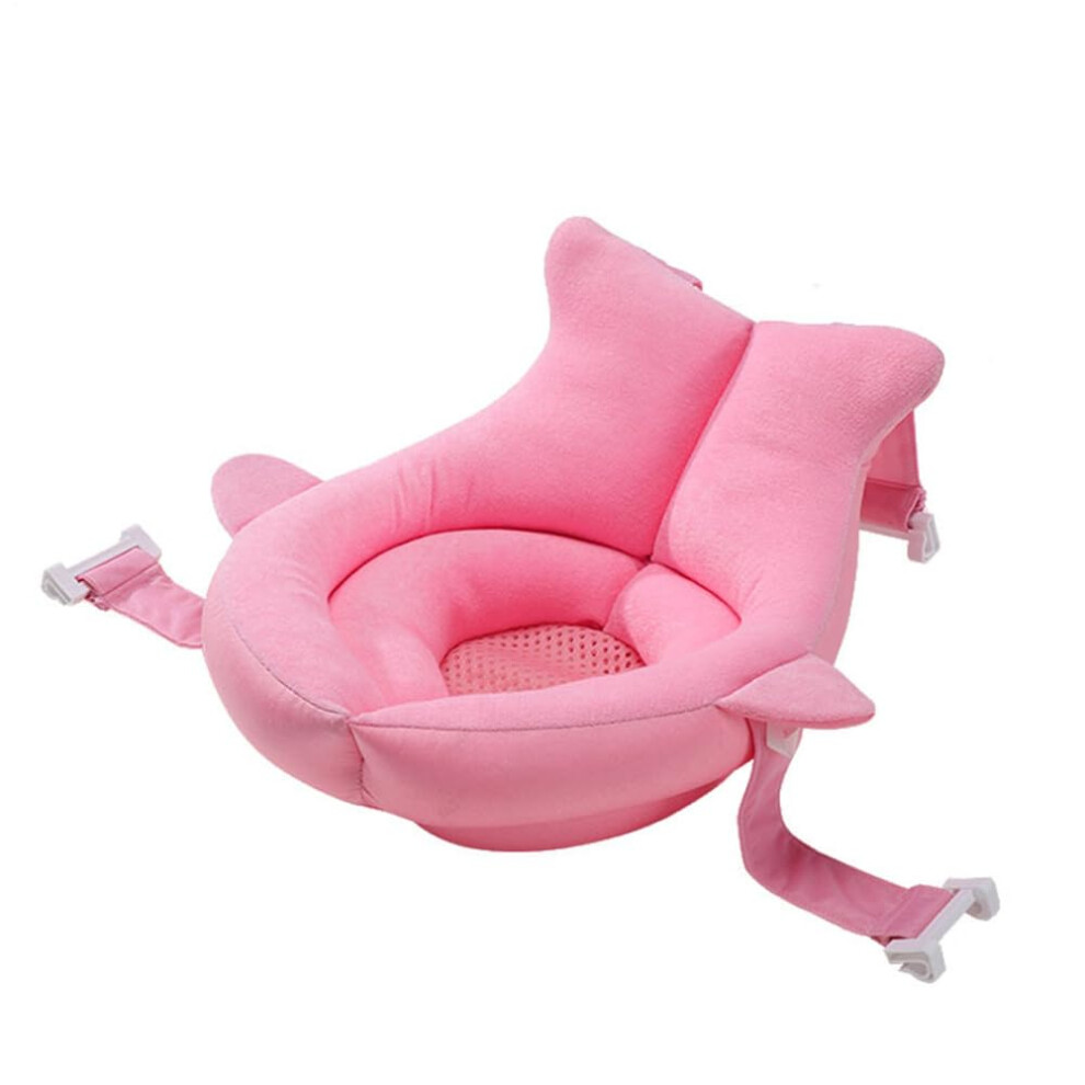 Baby Bath Seat Cushion with Adjustable Support, Soft Non‑Slip Infant Bathtub Mat for Newborns