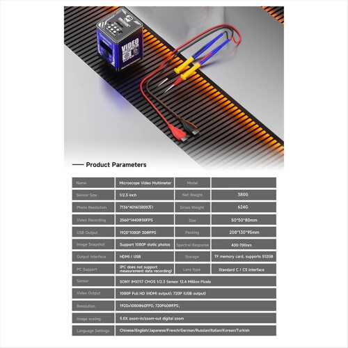 Action 2 Microscope Video Multimeter 4K USB Output 1080P 60FPS Type-C 2