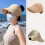 Breathable Ponytail Hat Women's Sunscreen Hat Adjustable-Khaki 6