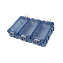 Threecompartment blue angel bait storage box