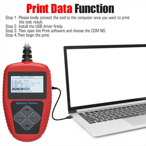 BA101 12V Car Battery Tester Analyzer Automotive Load 100-2000CCA Char 2