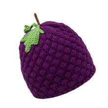 2000s Theme Creative Crochet Hat Soft Knitted-Purple Grape Hat