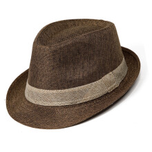 Men's Foldable Hat Summer Sun Shielding Breathable Weave-coffee