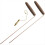 Brass Divining Rod Kit Walnut Handle Copper Dowsing Rods Pendulum for 1