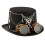 Gothic Top Hat With Heart Pendant And Detachable Adjustable 1