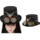 Gothic Top Hat With Heart Pendant And Detachable Adjustable 2