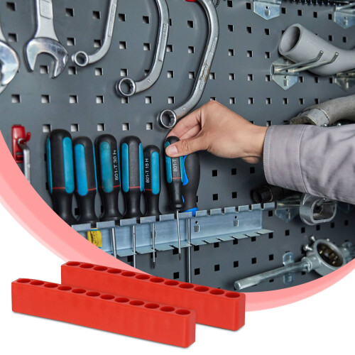 10Pcs 12-Hole Screwdriver Bit Holder Base Storage Case Hex Organizer 2