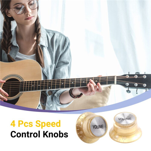 4 Pcs Speed Control Knobs 2 Tone 2 Volume for  LP SG Guitar Golden Knobs Guitar Accessories 1