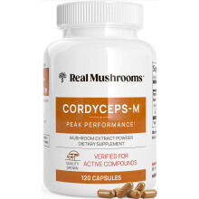 Real Mushrooms, Cordycep-M‚Ñ, Extract de Ciuperci în Pulbere, 120 Capsule
