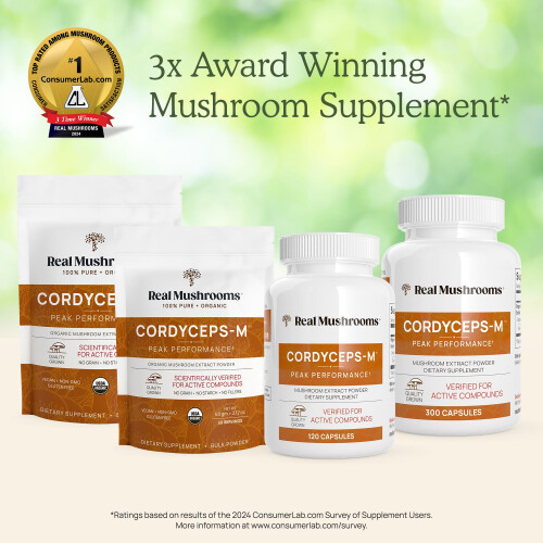 Real Mushrooms, Cordycep-M‚Ñ, Μύκητες Εξόχου, 120 Φύλλα 2