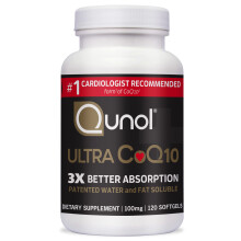 Qunol Ultra CoQ10 100mg, 120ct Softgels 3X Better Absorption Natural Supplement Form of Coenzyme Q10