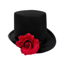 Tissu de chapeau de seau unisexe de décoration fleurie-Rouge