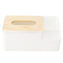 Multifunctionele tissuebox, dispenser voor gezichtstissues met antislipvoet, een aantrekkelijke toevoeging aan uw badkameraccessoires.