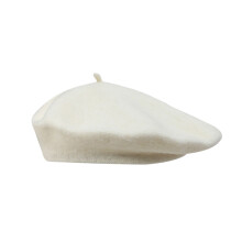 Béret en tricot extensible élégant pour femmes et-laiteux