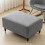 Ottoman cover, stretchable, footstool, foldable, storage, orange, size S 5