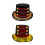 Chapeau de magicien classique de taille adulte,-Strass 2