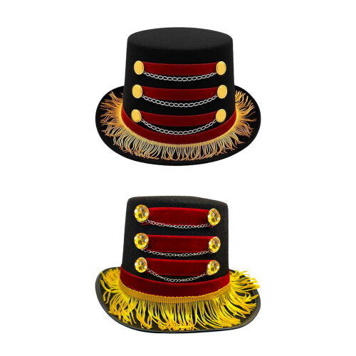 Chapeau de magicien classique de taille adulte,-Strass 1