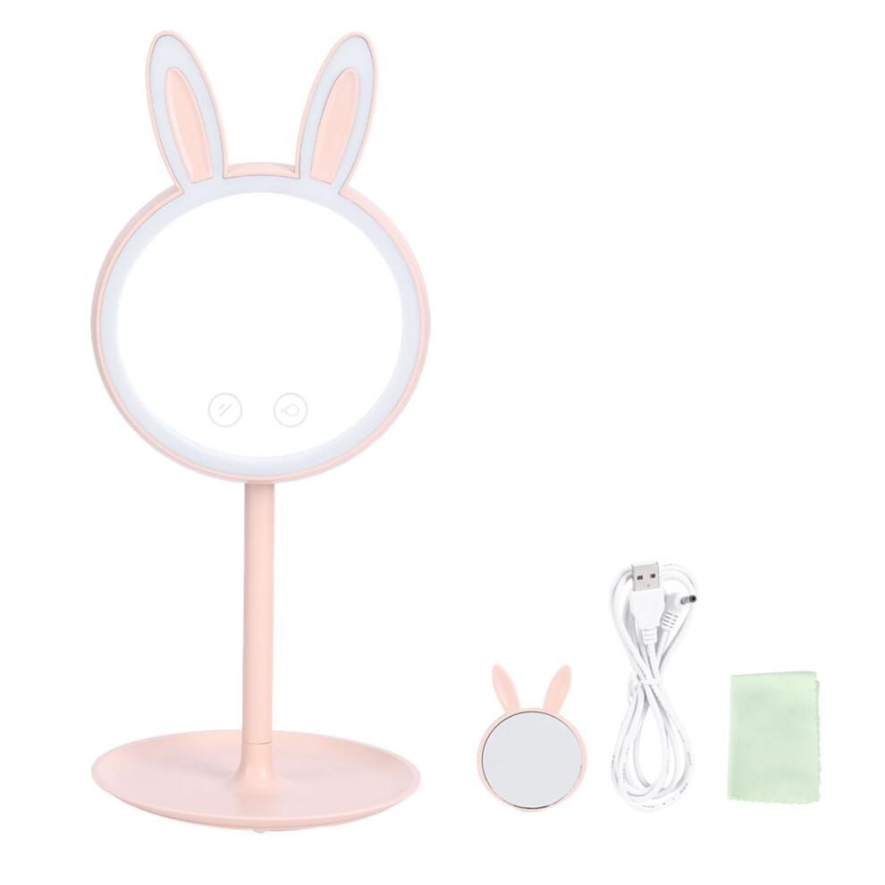 Elegant Makeup Companion, Rechargeable Cosmetic Mirror With Touch Screen Dimming, Portable Travel Vanity For Household Bathroom Beauty Parlor, Natural 9454554014128