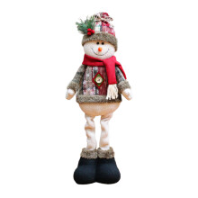 Decoración navideña creativa, tela de felpa suave, mano de obra de primera calidad, adornos ecológicos de Papá Noel, reno y muñeco de nieve