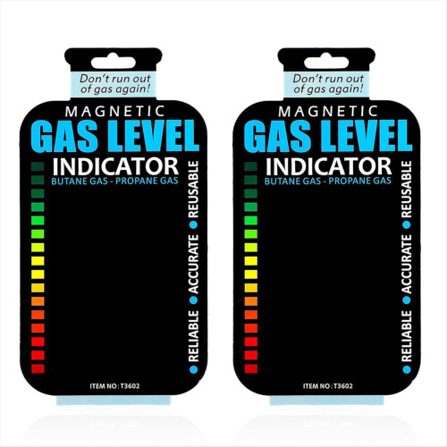 2-Pack Propane Tank Gauge Level Indicator, Reusable Stickers for BBQ,