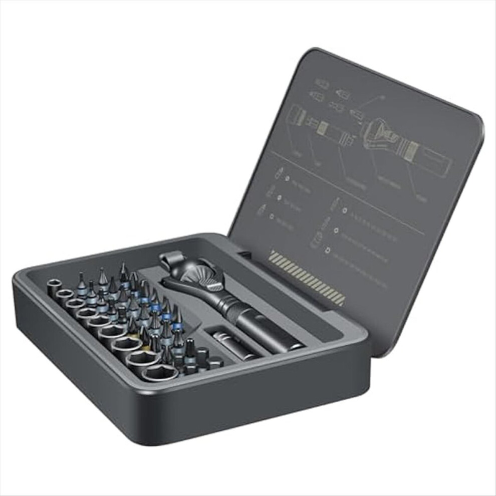 Magnetic Screwdriver: 40In1 Ratchet Screwdriver Tool Kit With Ball-Joi 4851441376584
