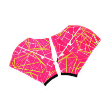 Fashion Print Webbed Gloves Swim Gear for Swim Water-HPINK M