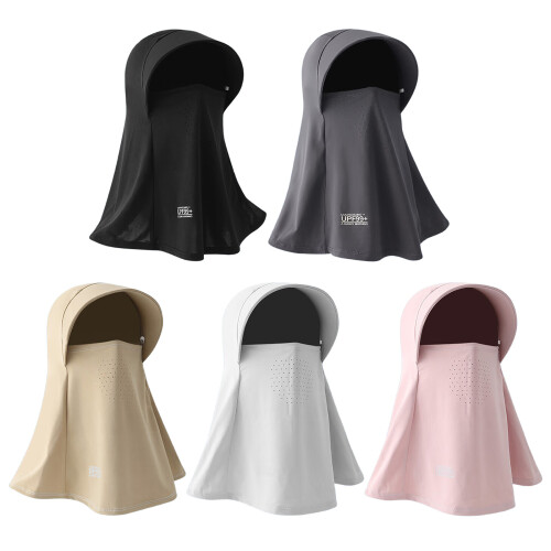 Stretchable Cooling Hat Balaclava Head Mask UPF50+ Sun-Pink 1