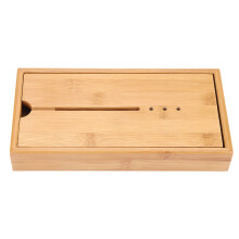 Bandeja para servir té Gongfu, depósito de bambú, mini mesa de té japonesa/china, acabado pulido, construcción de bambú duradera, fácil