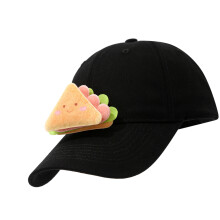 Casquette de baseball tendance à imprimé hamburger, tissu en-4