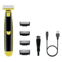 Electric Beard Trimmer for Men Wet Dry Waterproof Full Body Grooming Dual Blade Rechargeable