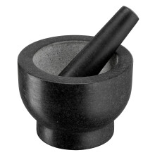 Jamie Oliver by K1823155 Granite Mortar and Pestle, 14.5 cm Diameter, Herbs and Spices Crushing, Easy Cleaning, K1823155 14.5 cm