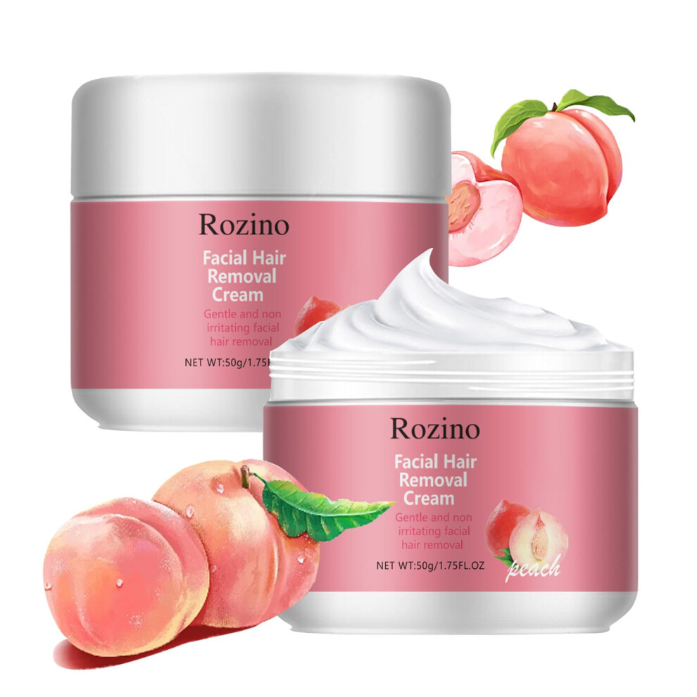 Cream Facial Hair Removal For Women Upper Lip And Chin Sensitive Skin Gentle Formula 2Pcs