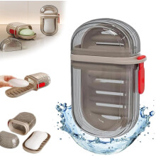 Travel Soap Box Waterproof Plastic Portable Soap Dish with Lid for Camping and Outdoor Use