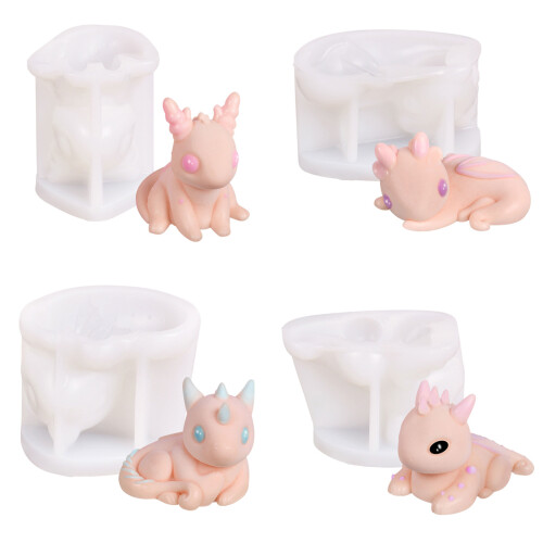 Little Dragon Shape Silicone Molds Bakings Tool Mousses-B Style 1