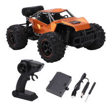 Carro de controle remoto com faróis de LED para meninos, caminhão RC de alta velocidade para todos os terrenos, veículo off-road à prova d'água,