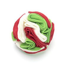 Snuffelbal voor huisdieren Foerageren-wit rood groen 15cm