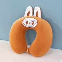 Travel Neck Pillow Memory Foam UShaped Slow Rebound Cushion for Car Plane Napping Brown